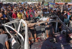 مجزرة في دير البلح: استشهاد 8 أفراد من الشرطة بقصف صهيوني