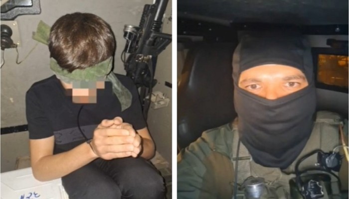 جندي صهيوني ينشر مقطعاً لاعتقال طفل من قلقيلية والتنكيل به