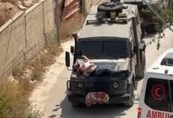 قوات الاحتلال تنكّل بشاب جريح في جنين وتستخدمه كدرعٍ بشري