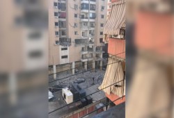 طائرات العدو الصهيوني تقصف الضاحية الجنوبية في لبنان