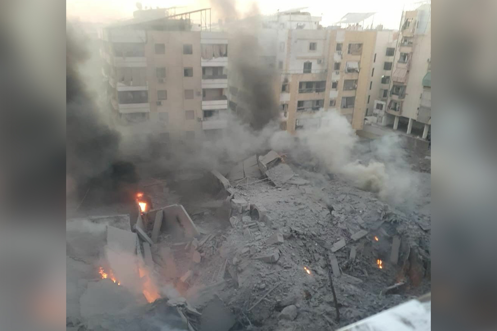 10 غارات صهيونية على الضاحية الجنوبية لبيروت في لبنان