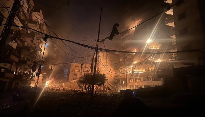 العدوان الصهيوني على لبنان.. غارات على الضاحية الجنوبية لبيروت