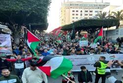 مسيرة حاشدة في المغرب تندد بالإبادة الصهيونية في غزة