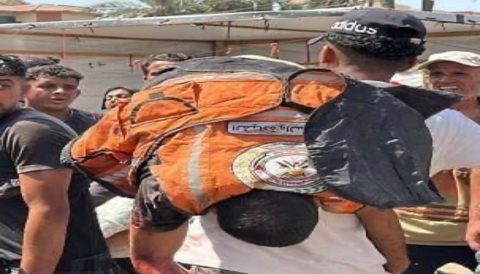 استشهاد أحد عناصر الدفاع المدني شمال غزة