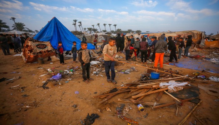 مليون نازح بقطاع غزة معرضون للموت نتيجة برد الشتاء