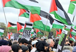 وقفة عامة في ساحة بيكاديللي بلندن تنديداً بجرائم الاحتلال الصهيوني