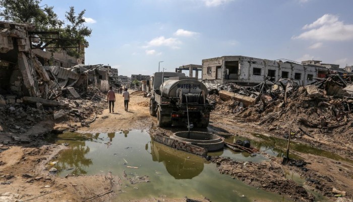 قصف الاحتلال يعطل محطة الصرف الصحي في حي الزيتون بغزة