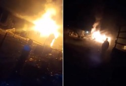 صهاينة يحرقون مسجد قرية عرب المليحات في المعرجات بالأغوار