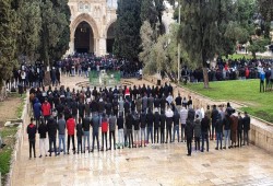40 ألفاٍ يؤدون الجمعة في الأقصى والخطيب يؤكد رفض التهجير