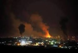 100 طائرة صهيونية تشن هجوما غير مسبوق على قطاع غزة