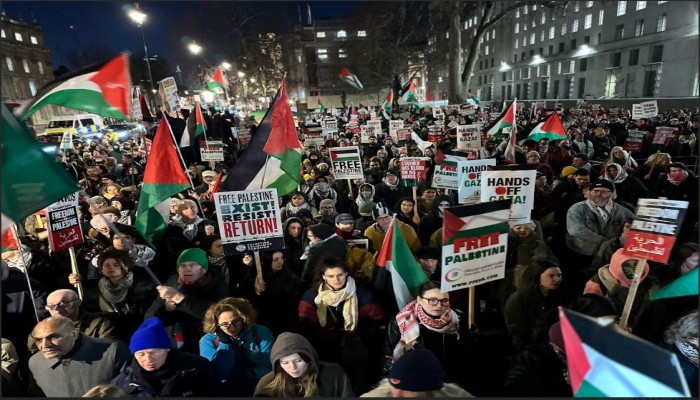 الآلاف يعتصمون في لندن رفضا لاستئناف العدوان على غزة