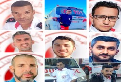 مجزرة مروعة في رفح.. الاحتلال أعدم 14 مسعفًا وانتشالهم بعد 8 أيام