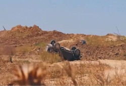 القسام تبث مشاهد مثيرة لكمين كسر السيف.. انقلاب الجيب والإجهاز على من فيه