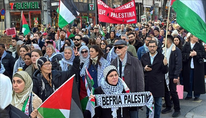 مظاهرة حاشدة  في ستوكهولم تطالب بوقف الإبادة في غزة وإدخال المساعدات