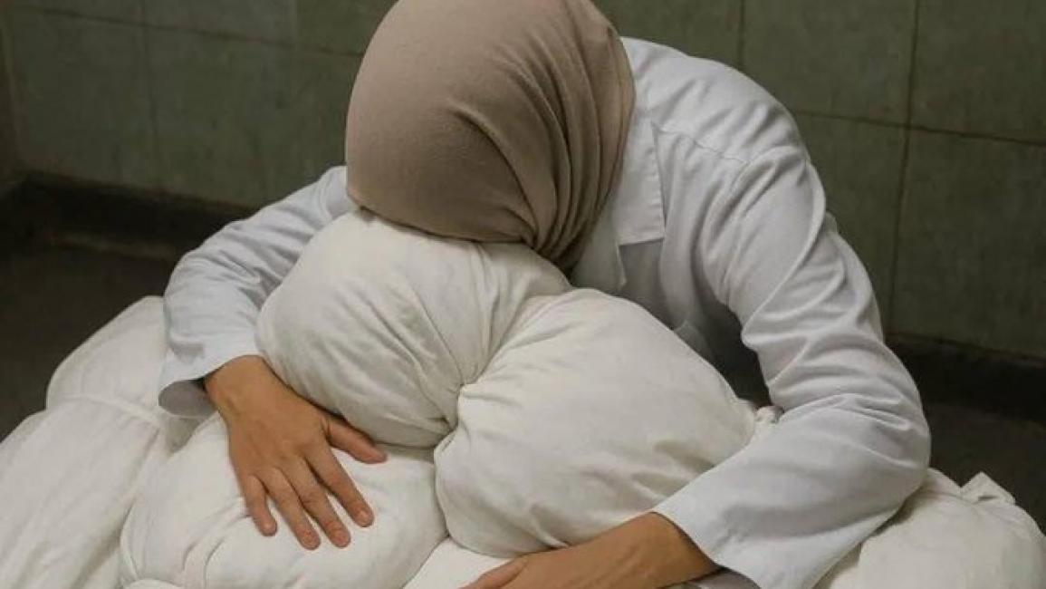 الطبيبة الفلسطينية آلاء النجار تستقبل 9 من أبنائها شهداء أثناء عملها