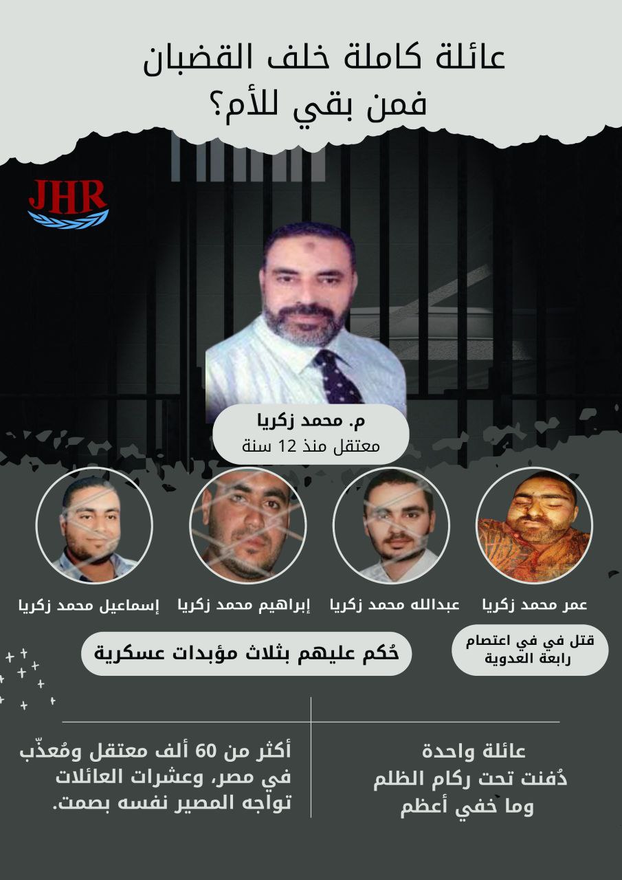 نظام الانقلاب ينتقم من عائلة محمد زكريا بالقتل والاعتقال