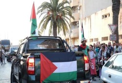 قافلة الصمود تصل ليبيا في طريقها لكسر الحصار عن غزة