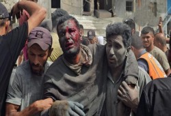 10 شهداء و40 مفقودا بقصف صهيوني لمدينة غزة