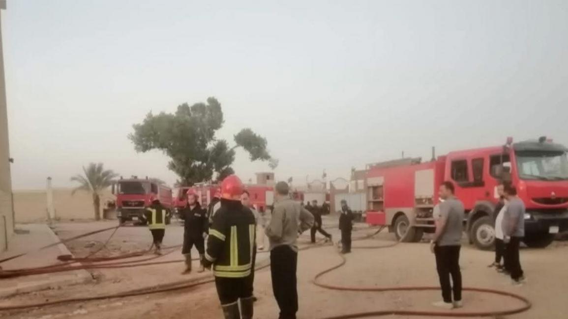 حريق ثالث يضرب مبنى كهرباء منطقة العاشر الصناعية.. يسقط نظام الكوارث