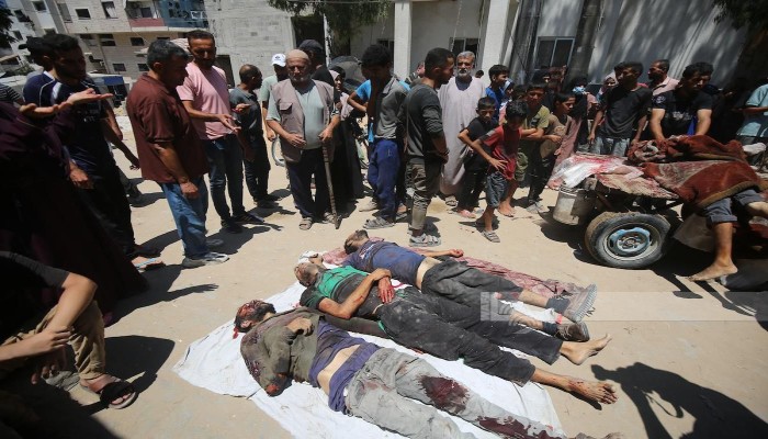 14 شهيدًا ومصابون بقصف مبنى الكلية الجامعية بخانيونس