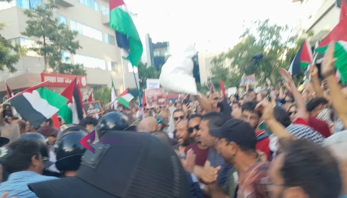 مظاهرة واعتصام أمام السفارتين المصرية والأمريكية في تونس