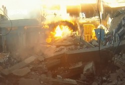 القسام تستهدف دبابة وجرافة للاحتلال في حي الزيتون