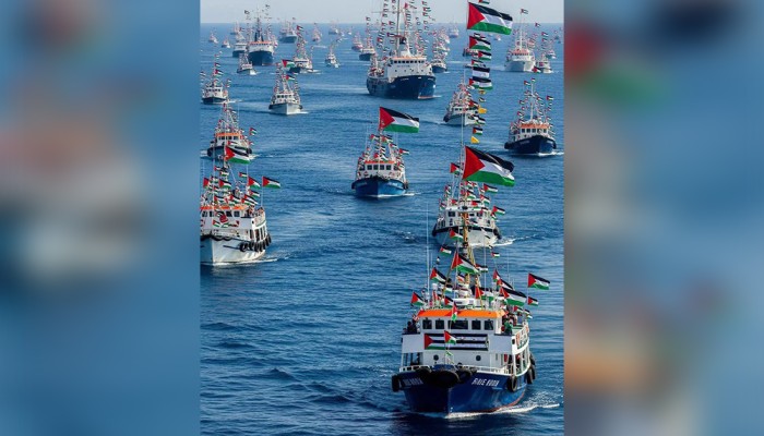 ترحيب شعبي في غزة بأسطول الصمود العالمي