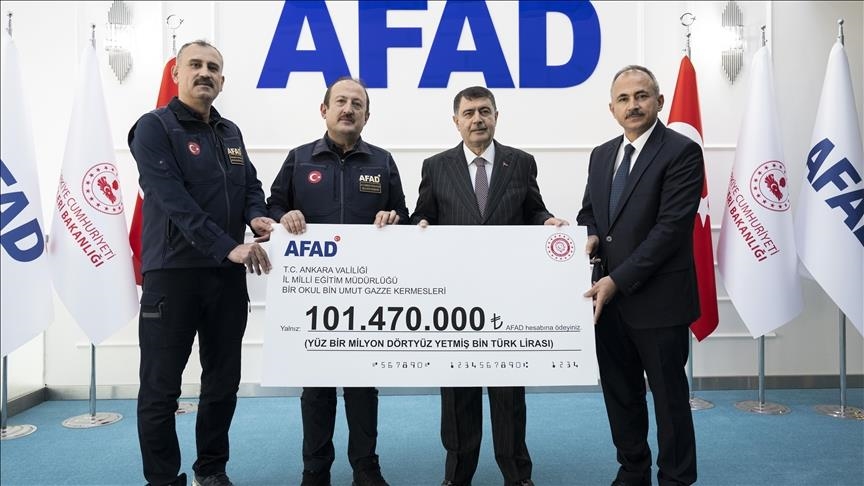 مدارس أنقرة تجمع 2.5 مليون دولار لدعم إعمار غزة