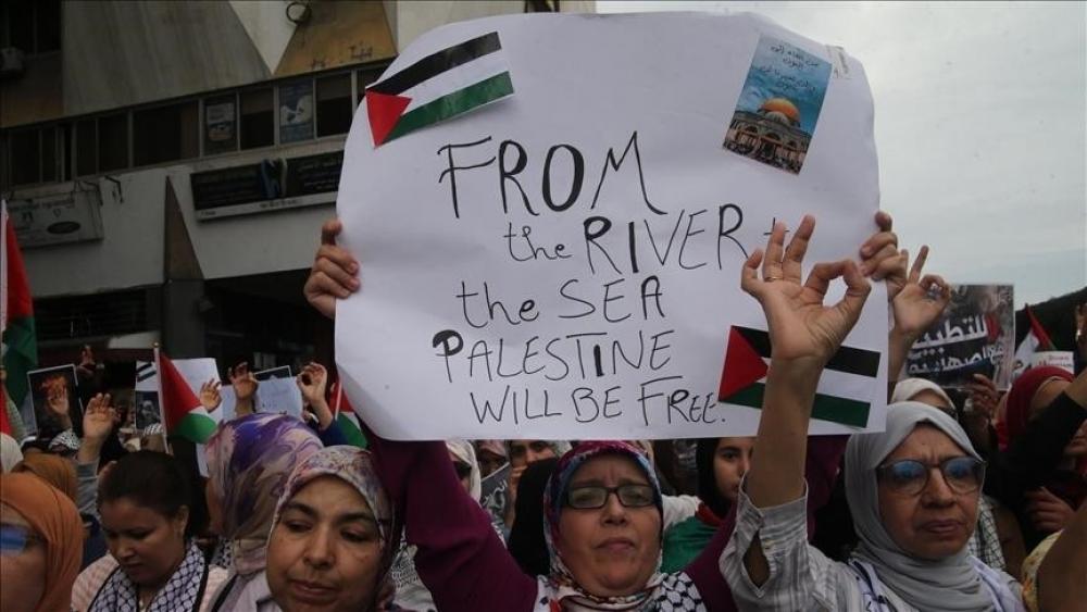 مظاهرة في الرباط تنديدا بجرائم الاحتلال في غزة