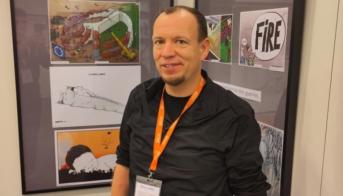 جائزة الكاريكاتير الأوروبي لفنان هولندي عن عمل يندد بالإبادة