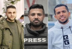 استشهاد 3 صحفيين باستهداف صهيوني في غزة