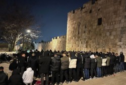 المقدسيون يواصلون الصلاة على أعتاب الأقصى والاحتلال يقمعهم