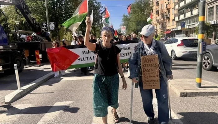 مظاهرة في ستوكهولم تندد بالعدوان الصهيوني على لبنان وفلسطين
