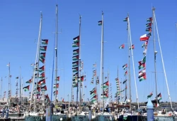احتجاج بالقوارب في بحيرة جنيف دعما لغزة